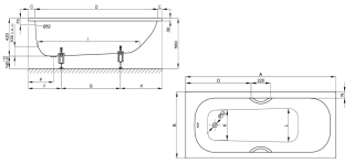 Стальная ванна Bette BetteForm 2949-000ADPLUS 175x75 см белый